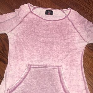 light purple faded scooped sweater